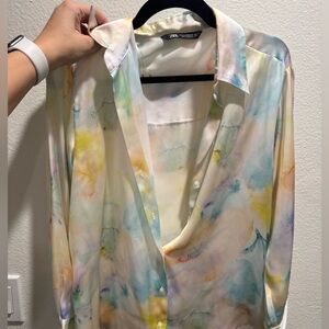 ZARA COLORFUL BUTTON UP